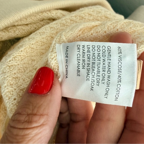 Sancia Michaela Knit Wide Leg Pants Cream XS NWT Cozy Luxe Fall Winter - Picture 12 of 12